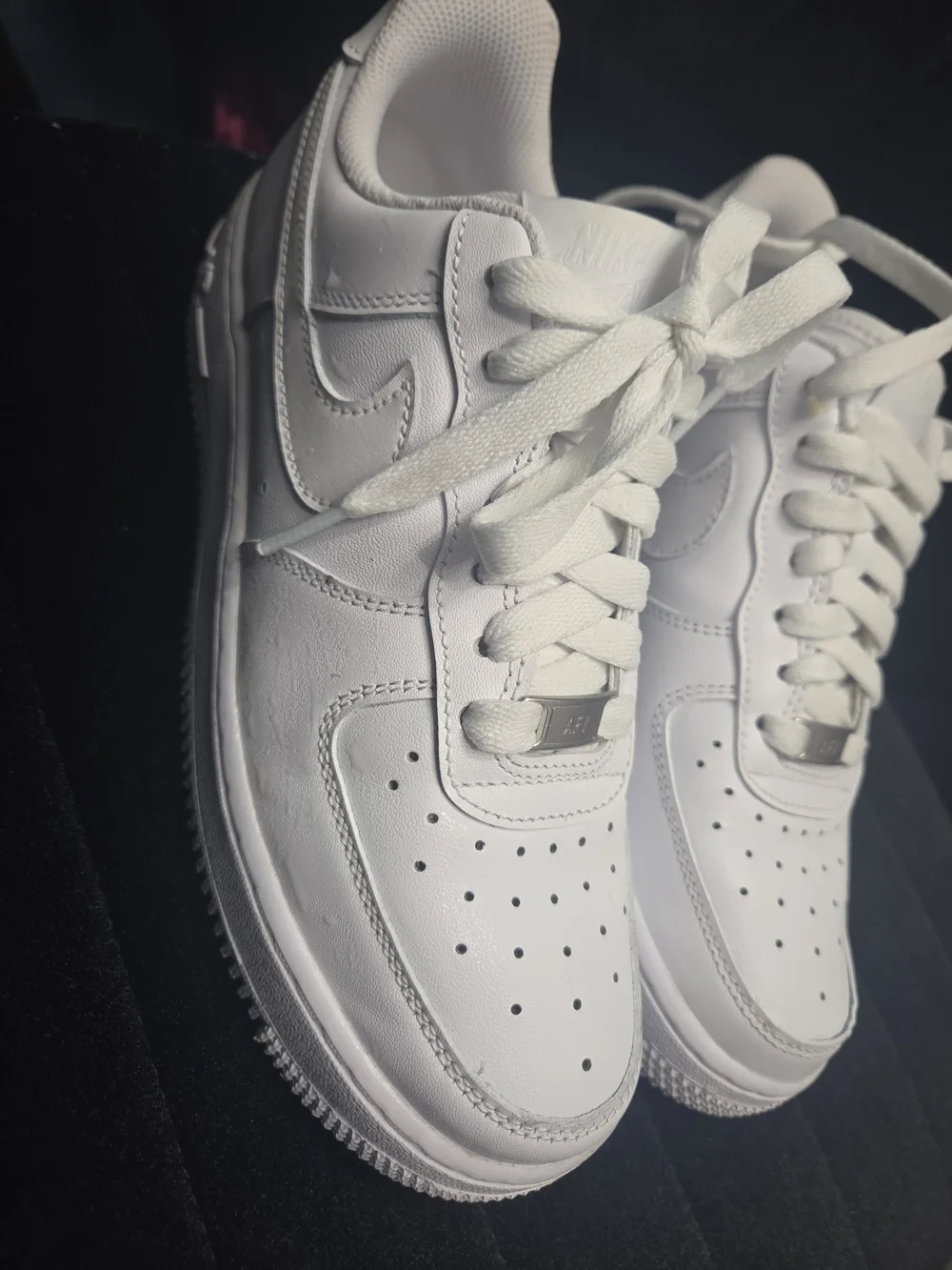 Nike Air Force 1 Low All-White Sneakers - Picture 2 of 8